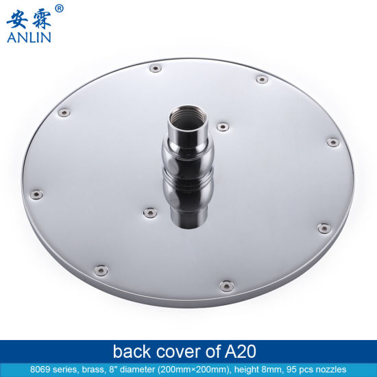 Chrome Plated, 8 Inch Round, Shower Nozzle