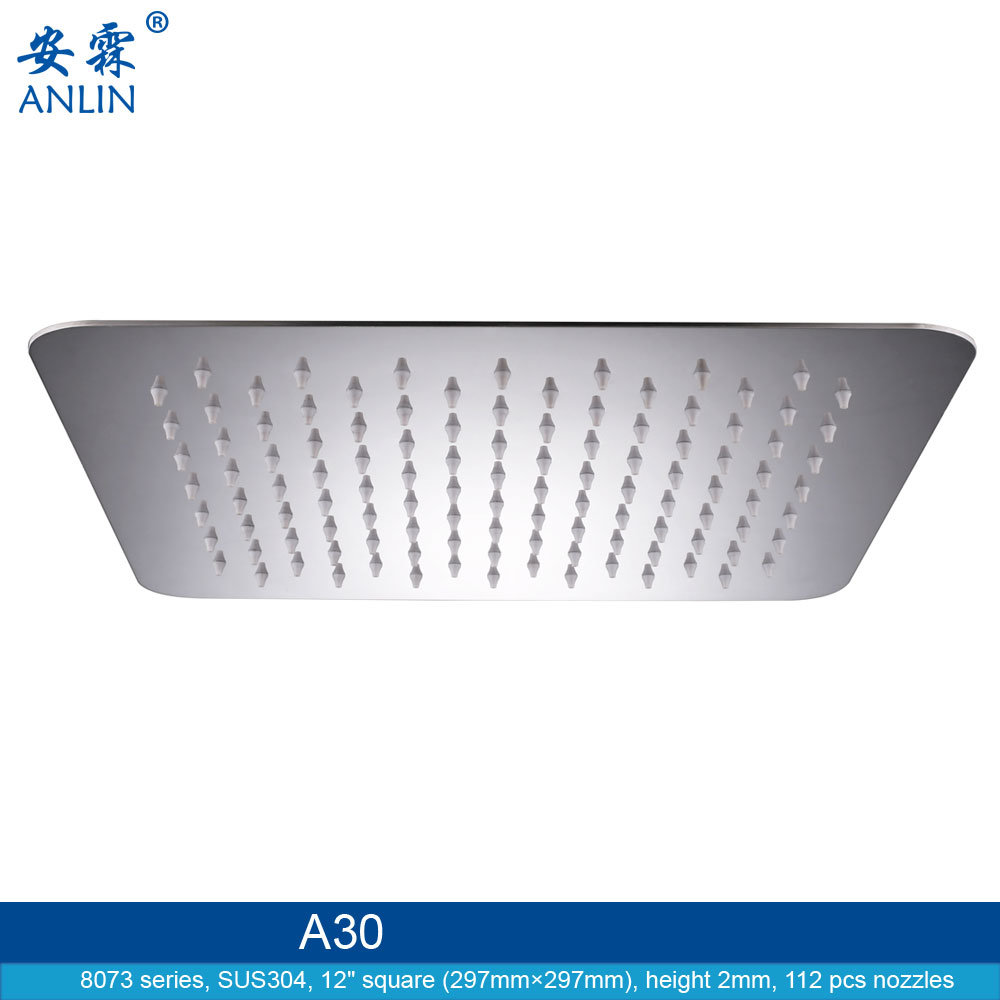 12 Inch Large Square Stainless Steel Shower Head