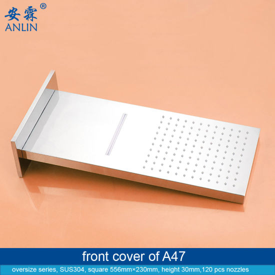 Bath Rain Square Wall Mounted Waterfall Shower Head