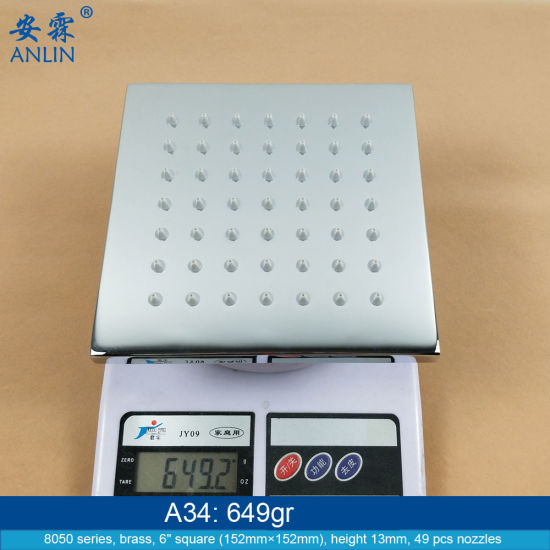 High Pressure 6 Inch Bathroom Shower