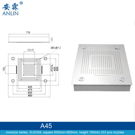 600mm*800mm Super Large LED Shower with Lights