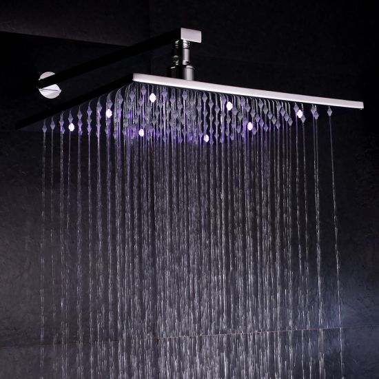 3 Colors Change 12 Inch Lighted Shower Head