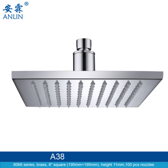 Detachable Brass 8 Inch LED Rain Shower