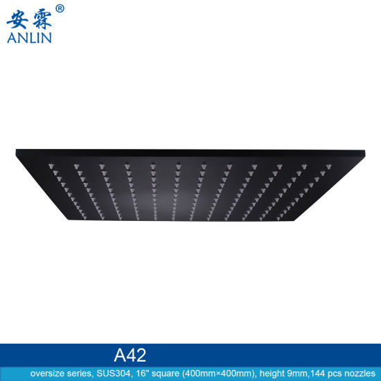 16inch Extra-Wide Showerhead Stainless Steel Luxury Walk in Shower