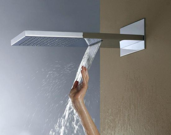 Bath Rain Square Wall Mounted Waterfall Shower Head