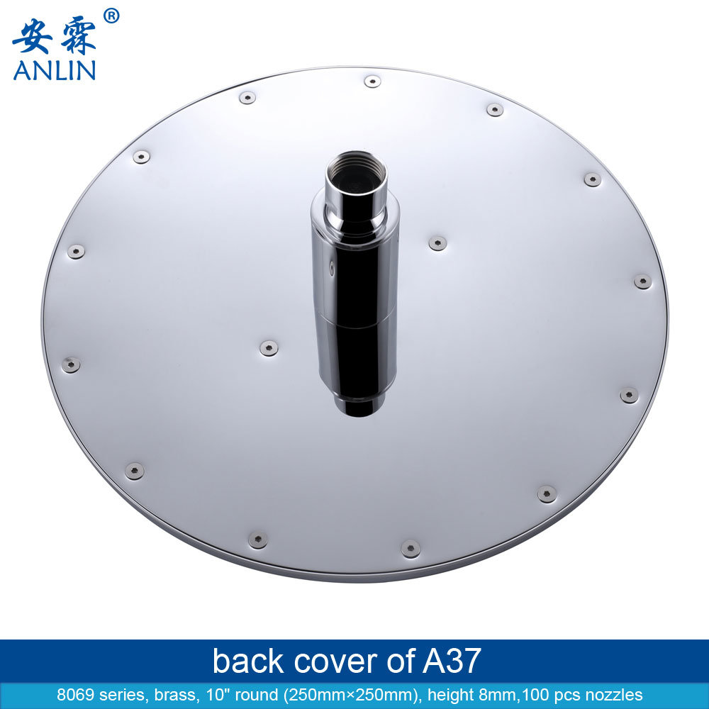 10 Inch Brass Round LED Shower Head