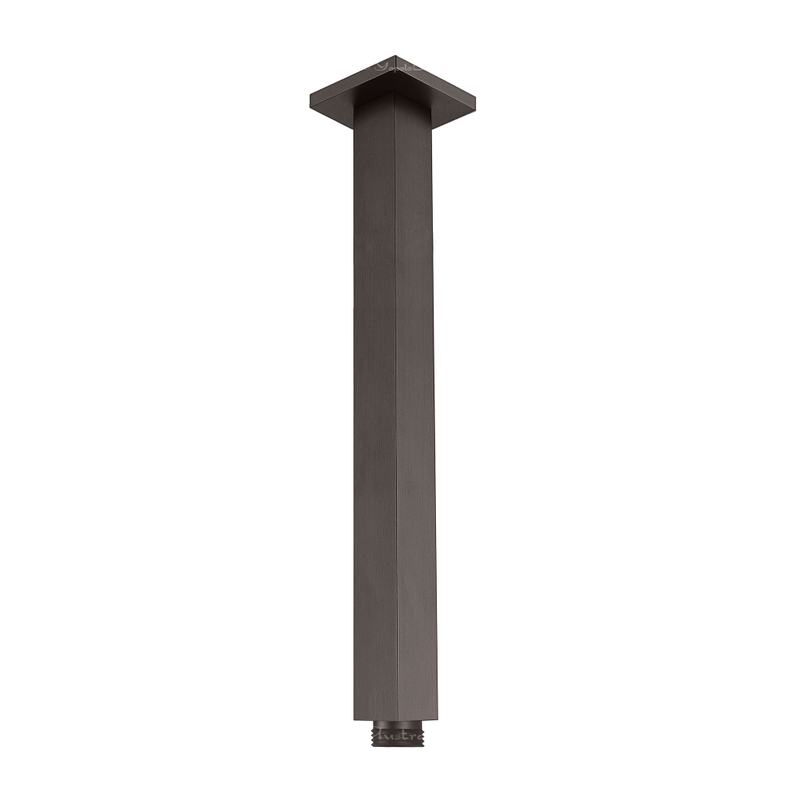 Ceiling Shower Arm Brushed Gun Metal 300mm