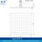 10 Inch Square Detachable Rain Shower