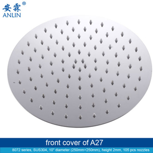 SUS304 Wall Mounted Quality Rotating Rain Shower Head