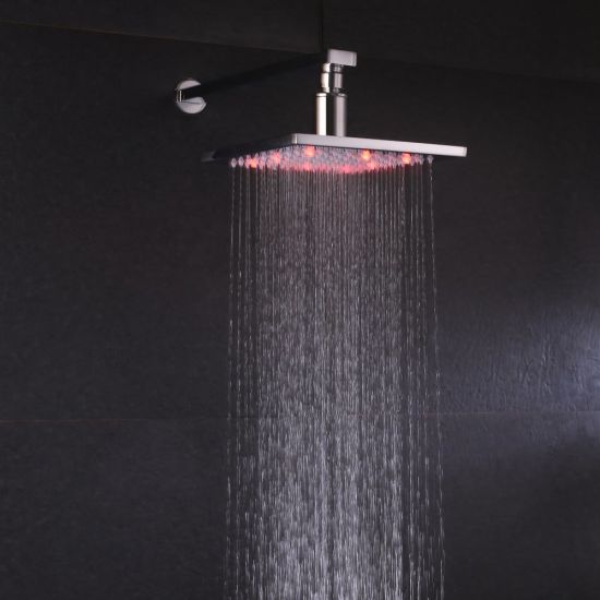 Detachable Brass 8 Inch LED Rain Shower