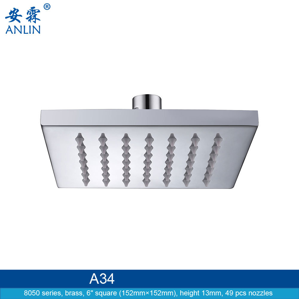 High Pressure 6 Inch Bathroom Shower