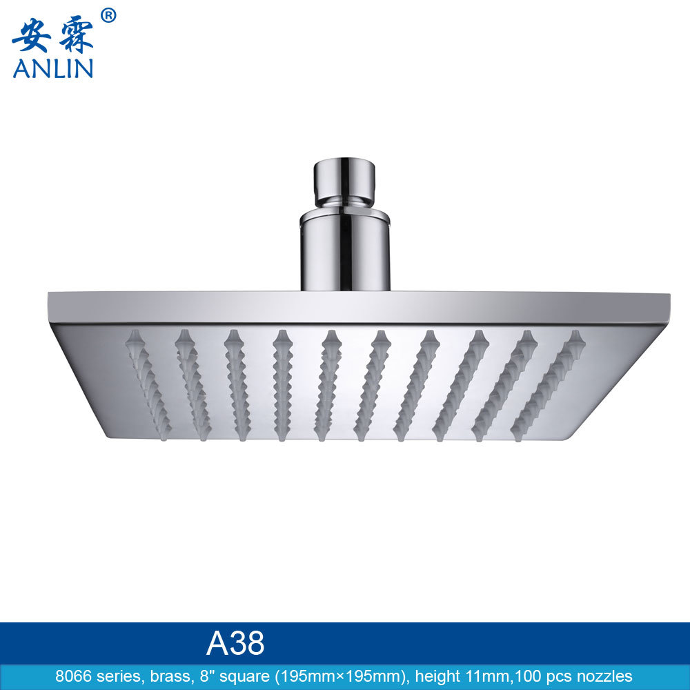 Detachable Brass 8 Inch LED Rain Shower
