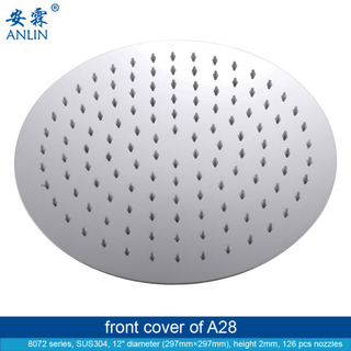 Large Stainless Steel Round Rainfall Overhead Shower