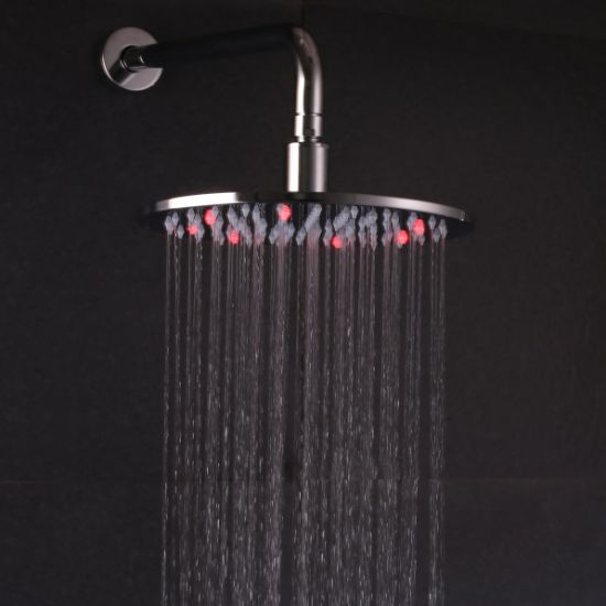 10 Inch Brass Round LED Shower Head