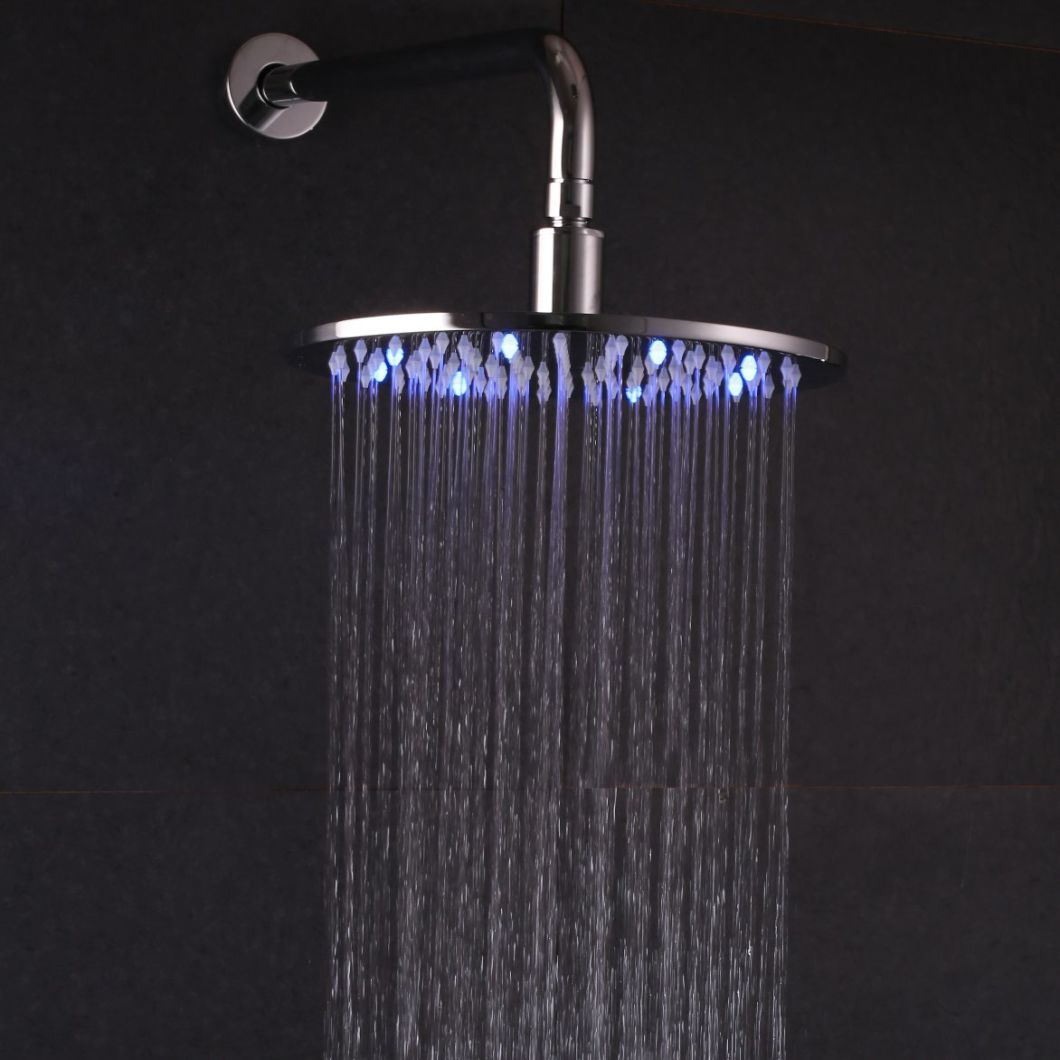 10 Inch Brass Round LED Shower Head
