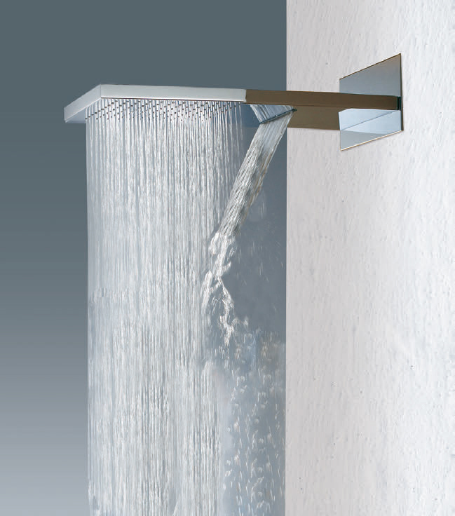 Bath Rain Square Wall Mounted Waterfall Shower Head