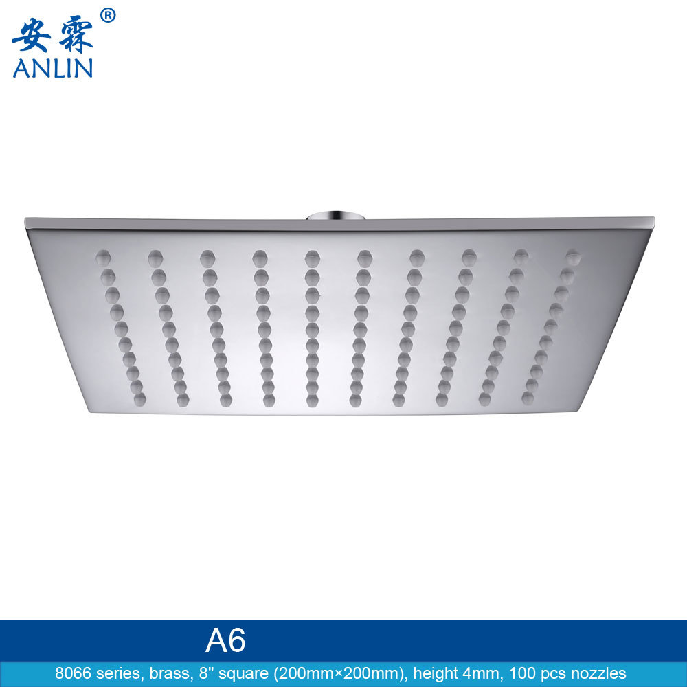 Copper 8 Inch Waterfall Square Shower Head