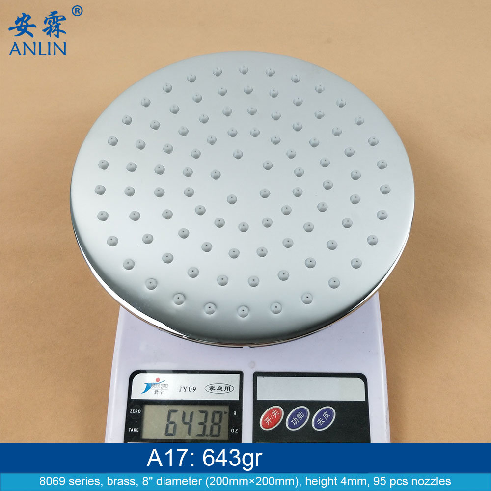 High Pressure Waterfall, Chrome, Rain Shower Head