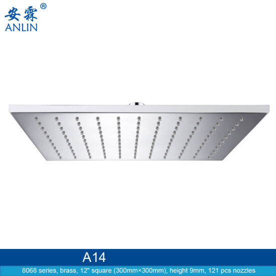 Copper 12 Inch, Big Square Overhead, Rainfall Shower Head