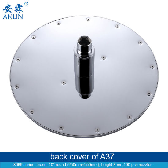 10 Inch Brass Round LED Shower Head