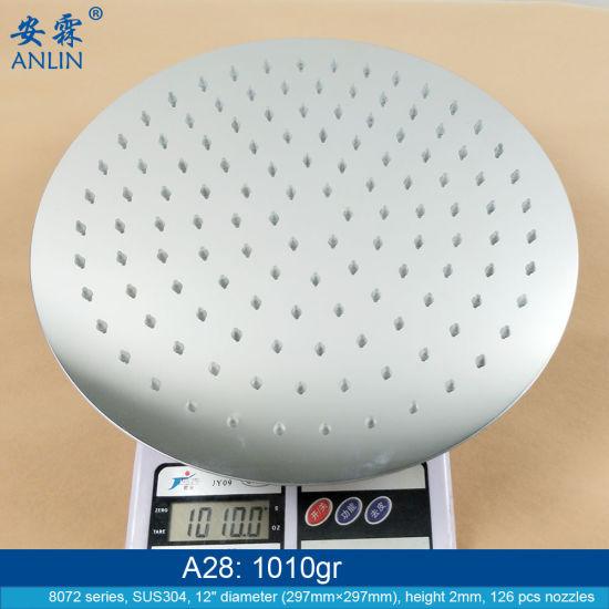 Large Stainless Steel Round Rainfall Overhead Shower